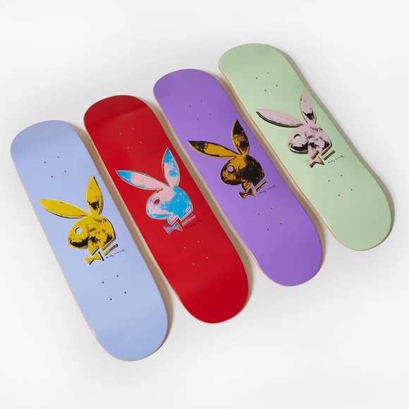 COPY - Brand New/Sealed/Unopened Andy Warhol Playboy Skateboard FULL SET - Picture 12 of 12